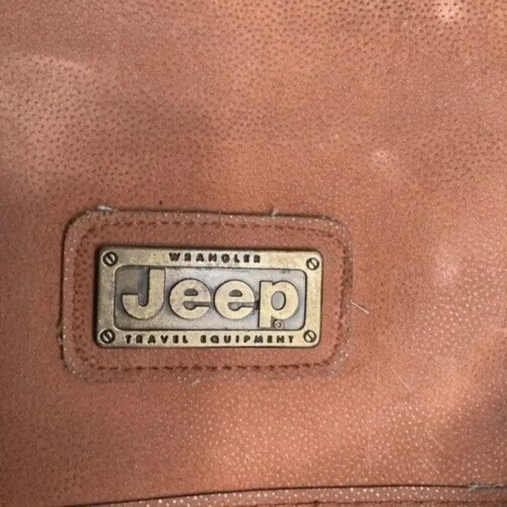 VTG JEEP Wrangler Canvas Travel Equipment Garment Bag‎ Men Size L Army Green/Tan